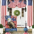 thumbnail image 5 of Welcome Memorial Day 4th of July Eagle Patriotic Decorative Garden Flag, America Veterans Day Stars Stripes Yard Outside Home Decorations, American USA Outdoor Small Decor Double Sided 12x18, 5 of 6