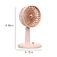 thumbnail image 3 of Ventilador portátil recargable USB - Ventilador de sobremesa de 2 velocidades con inclinación ajustable, 5 aspas para una refrigeración silenciosa y fuerte - blanco, verde, rosa, amarillo, 3 of 6