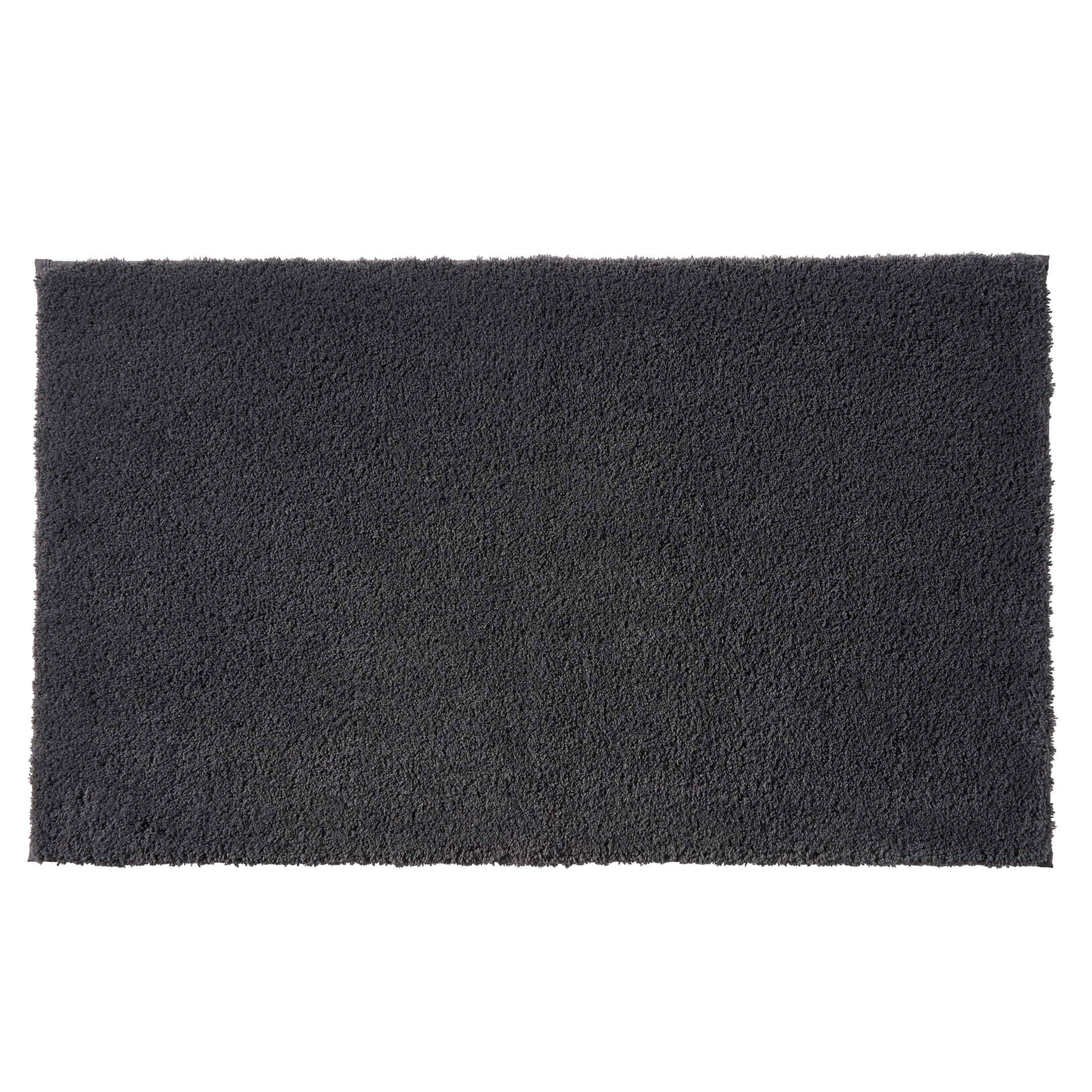Better Homes & Gardens Ultra Soft Polyester Bath Rug, Plush Absorbent Bathroom Floor Rug with Skid-Resistant Backing, Machine Washable, 20" x 34", Grey Shadow