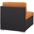 thumbnail image 3 of Lounge Armless Middle Chair, Orange, Wicker Rattan, Outdoor Patio Balcony Cafe Bistro Garden Hospitality Restaurant, Modern Contemporary, HB36955, 3 of 3