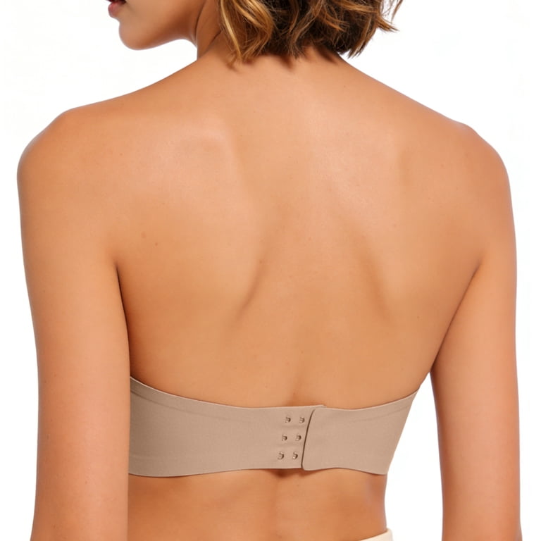 tube bra for backless dress Hezhivt, Strapless Bandeau Bra, M, Beige, 58% Polyamide Underwire type modestfashion How to wear a Color:Lilac