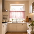 thumbnail image 5 of 54.8"X24.4"Boho Lace Window Curtain Valance Embroidered Solid Color Farmhouse Light Filtering Small Window Tier for Kitchen Living Room, 5 of 6