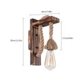 thumbnail image 2 of Shzicmy Rustic Light Fixtures Wood Metal Indoor Wall Light Wall Sconce Lamp for Bedroom, 2 of 8