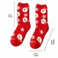 thumbnail image 5 of Women's Christmas Fuzzy Socks with Snowman and Snowflake Pattern, Cozy Feather Yarn Crew Socks, Red Holiday Sleep Socks for Christmas Stocking Stuffers, Gag Gifts and Fun Holiday Gifts, 5 of 5