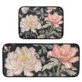 thumbnail image 6 of Flowers Pink with Leaves Kitchen Mats Set 2 Piece Non Slip Floor Foam Rugs Cushioned Soft Waterproof Carpet Runner for Dining Room Bathroom Laundry, 6 of 7