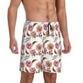 thumbnail image 2 of Wukai Rose Flowers Men’s Short Pajama Pants With Pockets Soft Sleep Pj Shorts for Men-4X-Large, 2 of 6