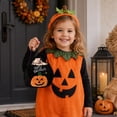 thumbnail image 4 of Halloween Candy Carrier, Purple Gift Bag, Halloween Bags for Candy, Basket with Handle, Crafted with Soft Halloween Fabric for Student to Carry Halloween Treats for Door-To-Door, 4 of 7