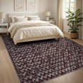 thumbnail image 3 of ODIKA 8'x10' Washable Area Rug Non-Slip Chair-Friendly Mat Geometric Layered Long Clusters Staggered Contemporary Rhythmic Repeating for Dining Room, Large Office, Lounge, 3 of 7