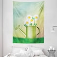 thumbnail image 1 of Spring Tapestry, Watering Can Used as Flowerpot Planted Blooming Chamomiles on Vibrant Color Grasses, Wall Hanging for Bedroom Living Room Dorm Decor, 60W X 80L Inches, Multicolor, by Ambesonne, 1 of 2