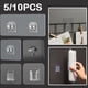 thumbnail image 2 of Ganchos adhesivos de pared para cocina y baño, estante de alambre transparente, soporte de pegatinas sin rastro, 5 o 10 unidades, 2 of 4