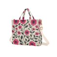 thumbnail image 7 of FORMRS Womens Corduroy Tote Bag Crossbody Shoulder Handbag with Pocket, Pink Flowers, 7 of 7