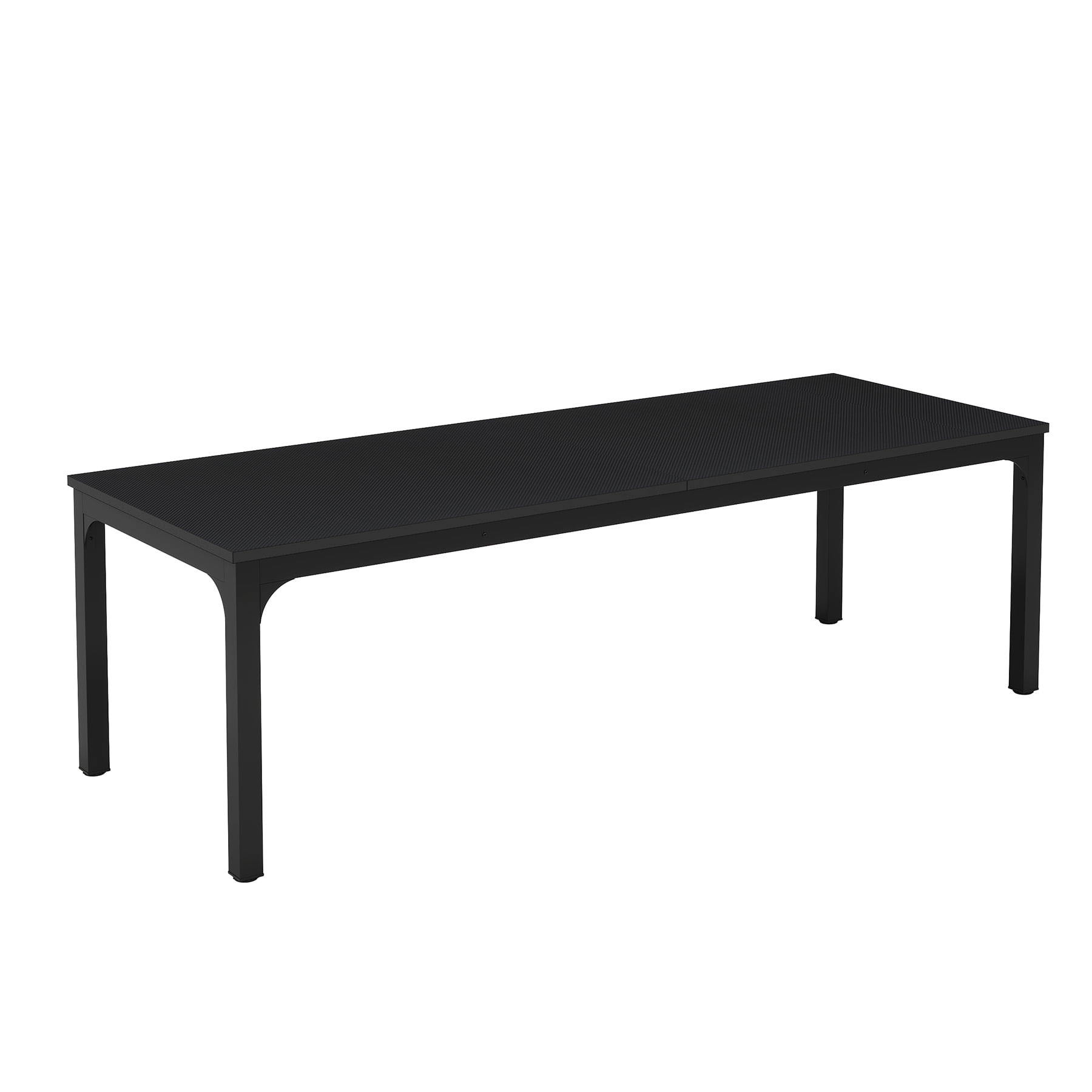 Aukfa 78" Large Dining Table for 6–8, Modern Farmhouse Rectangular Kitchen Table with Metal Legs & Scratch-Resistant for Family Gatherings,Black