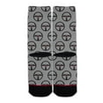 thumbnail image 3 of Function - Race car Steering Wheel Pattern Grey Socks, 3 of 4