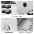 thumbnail image 3 of Double-Tier Rice Noodle Rolls Machine with Extra Tray, 304 Stainless Steel Steamed Vermicelli Roll Steamer for Flour, Taro, Steamed Buns, Dumplings, 3 of 16