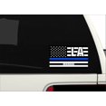 thumbnail image 3 of Monroe LA Louisiana Ouachita County Thin Blue Line Stealthy USA Flag - Honoring Law Enforcement Officers Flags - Blue Lives Matter Euro Decal Bumper Sticker 3M Vinyl 3" x 5", 3 of 3