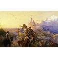 thumbnail image 3 of Emanuel Gottlieb Leutze 18x13 Black Modern Framed Museum Art Print Titled - Westward the Course of Empire Takes its Way (Mural Study, U.S. Capitol) (1861), 3 of 5