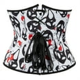 thumbnail image 3 of Grebrafan Women Corsets Halloween Skull Underbust Bustier White L, 3 of 5