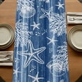 thumbnail image 5 of Table Runners 90 Inches Long Dress Scarves, Navy Blue Coastal Farmhouse Coffee/Dining/Kitchen Table Runner for Living Room, Summer Beach Nautical Starfish Coral Vintage 13x90 Inch, 5 of 9