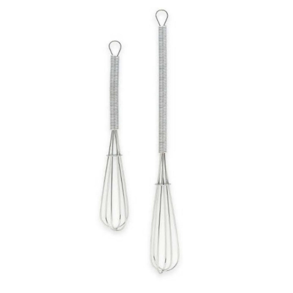 Mini Whisks Set of 2 Stainless Steel Whipping Beaters Kitchen Tools AlDeChef