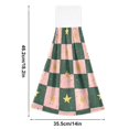 thumbnail image 6 of Yayeee Kitchen Hanging Hand Towels Set of 2 with Loop Bathroom Absorbent Tie Towel, Pink Abstract, 6 of 7