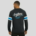 thumbnail image 5 of Men's Darius Rucker Collection by Fanatics Black Carolina Panthers Waffle-Knit Raglan Long Sleeve Henley T-Shirt, 5 of 6