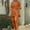 f_Orange, variant on Xysaqa Lounge Sets for Women Two Piece Outfits V Neck Short Sleeve Pullover Top Capris Pants Set Loose Fit Tracksuit S-5XL (Plus Size)