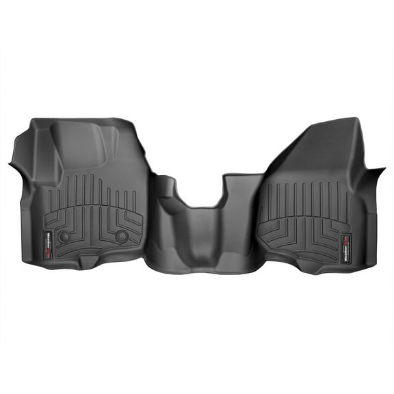 WeatherTech Custom Fit FloorLiners compatible with 2013-2016 Ford Super Duty - 1st Row - Over The Hump, Black