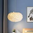 thumbnail image 3 of Milaget Homyl Feather Pendant Ceiling Light Chandelier LED Kitchen Lighting Hanging Lamp 30cm, 3 of 9