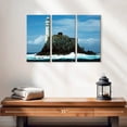 thumbnail image 2 of Elephant Stock Fastnet Rock Lighthouse Wall Art - Horizontal Multi Panel Canvas - Living Room Wall Decor - Nautical Multi Panel - Black And Blue Decor - 23" x 14", 2 of 4