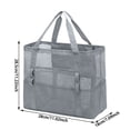 thumbnail image 3 of FEISHENTT Extra Large Mesh Travel Organizer Bag Lightweight Foldable Storage Pouch For Beach Pool Swim Camping Accessories Towels, 3 of 5