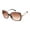 Brown Crystal & Gold, variant on Women's R3300 Glamorous UV400 Protective Butterfly Fashion Sunglasses, 60mm