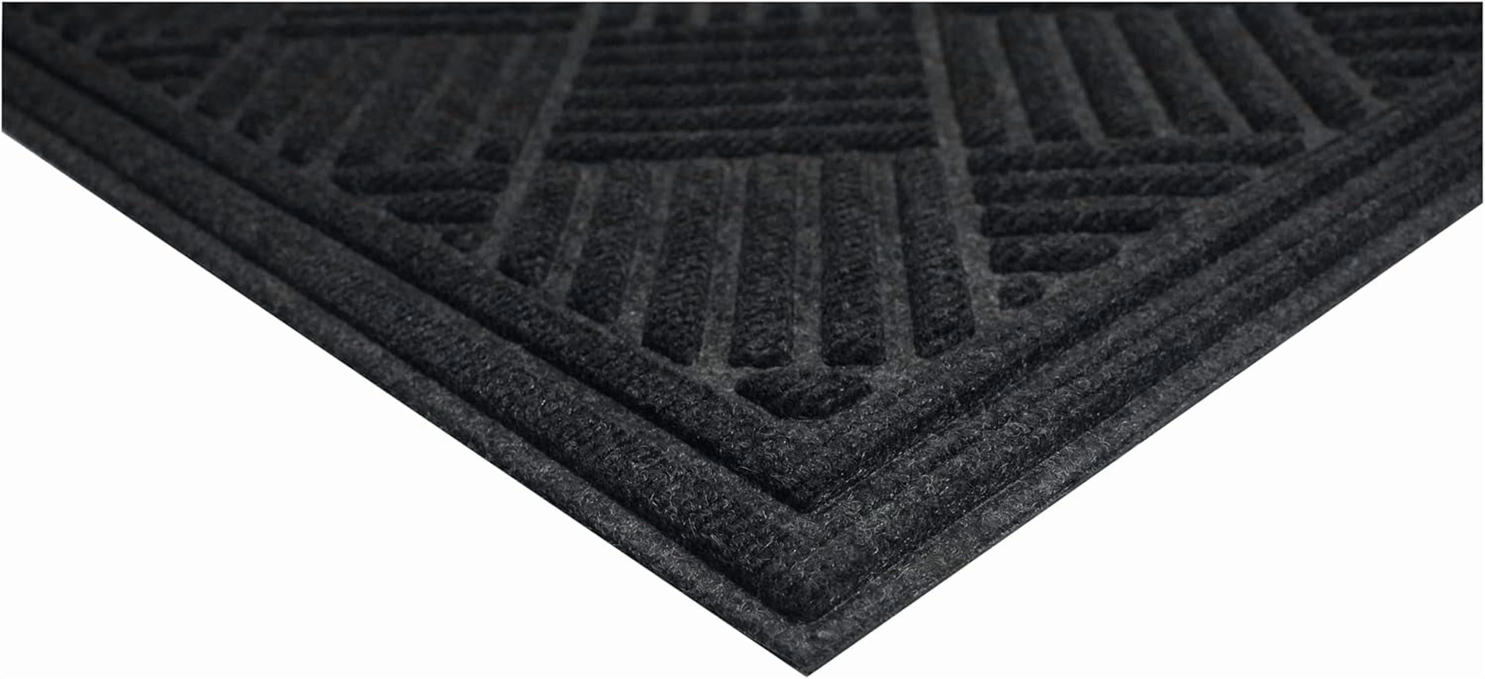 Calloway Mills 113210305 Chess Ribbed Charcoal Mat 3" x 5"
