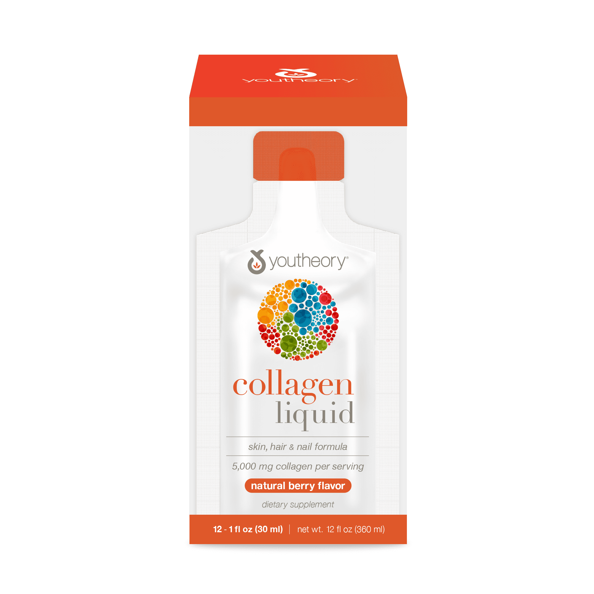 Youtheory Natural Berry Flavor Collagen Liquid Dietary Supplement, 1 fl