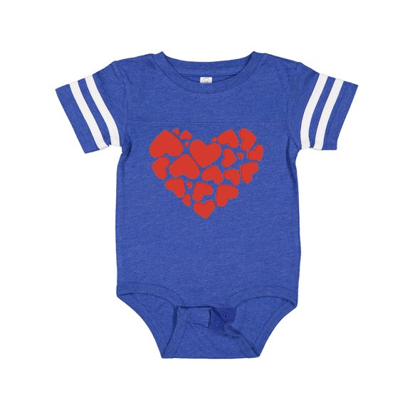 Inktastic Love, Romance, Hearts, Valentine - Red Girls Baby Bodysuit