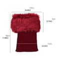 thumbnail image 2 of STETMN Women's Faux Fur Boot Cuffs Winter Knitted Short Leg Warmers Furry Boot Cover, 2 of 3
