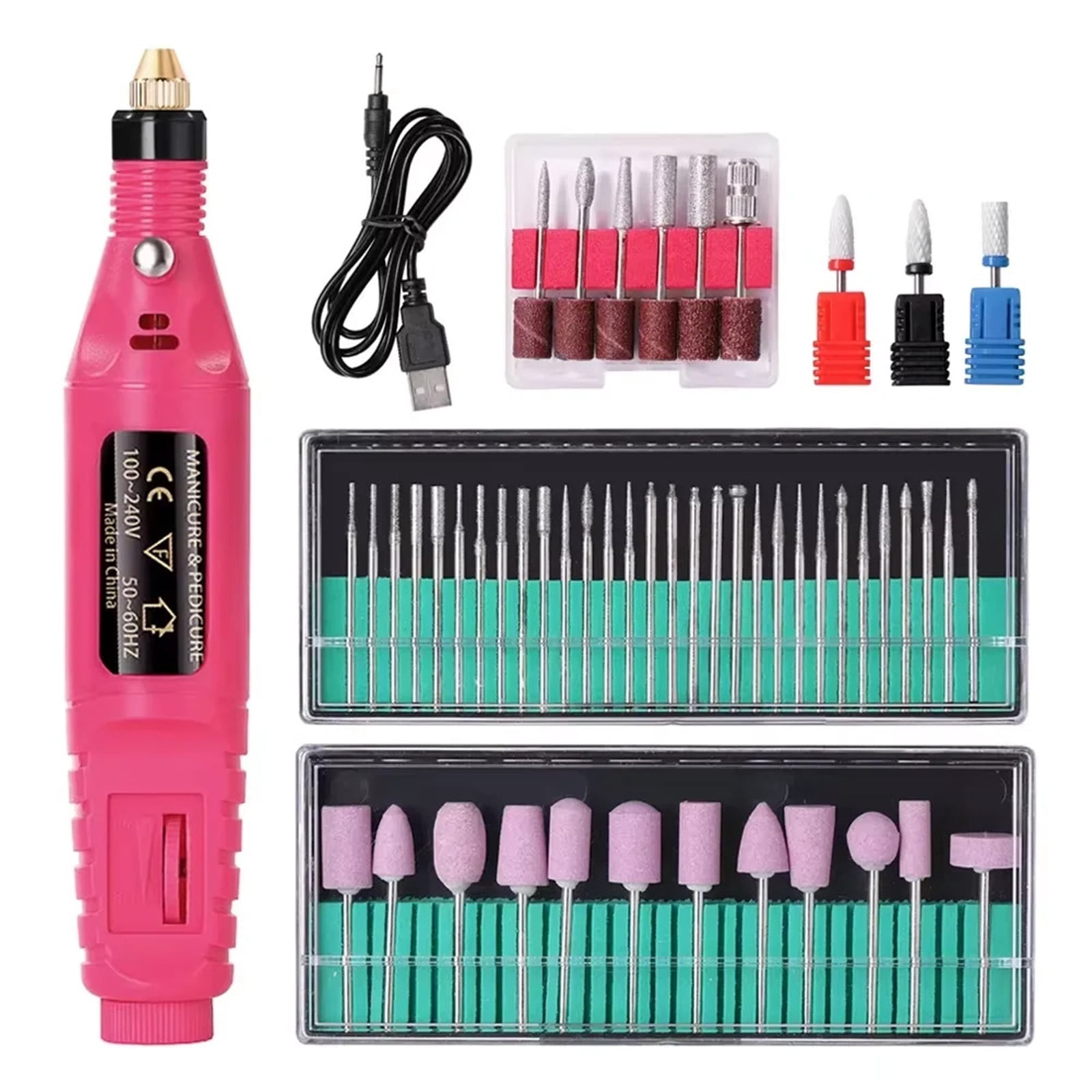 Electric Nail Drill Machine Set Pedicure Grinding Equipment Mill For Manicure  Professional Strong Nail Polishing Tool