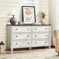 thumbnail image 6 of Joaxswe 4-Piece Bedroom Furniture Set, Nightstand with USB Charging & 3 Drawers, Tall 6-Drawer and Wide 6-Drawer Dresser with Anti-Tip Safety - White, 6 of 9