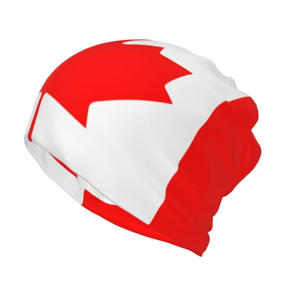 Multifunction Beanie Hat Canadian Flag Beanie Hat Scarf Stretch Skull Cap For Women Men