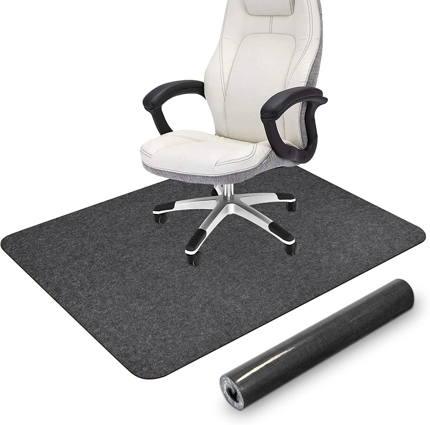 Chair Mat for Hardwood Floor,55" x 35"Office Chair Mats,Floor Protector For Desk Chair,Dark Grey