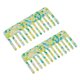 thumbnail image 1 of Peine para el cabello antiestático, 2 uds., diente ancho para cabello grueso y rizado, cuidado del cabello, peine para desenredar, verde claro, 1 of 8