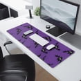 thumbnail image 2 of Long Mouse Pads for Desk,Purple Halloween Black Bats Desk Mats on Top Of Desks, Desk Mouse Pad Extra Large with 3mm Non-Slip Base and Stitched Edge for Gaming,Office,Work,Home 31.5x11.8in, 2 of 5