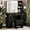 Black, variant on ALISH Vanity Desk with LED Lighted Mirror, Makeup Vanity Set with Stool, Dressing Table with Drawers, Cabinet and Charging Station for Bedroom, Black