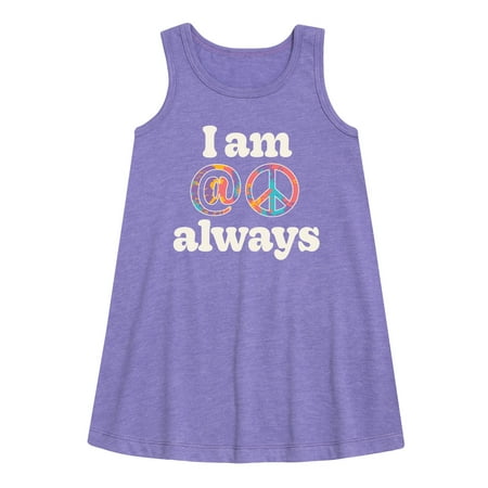 

Instant Message - At Peace Always - Toddler & Youth Girls A-line Dress