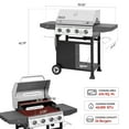 thumbnail image 4 of Royal Gourmet GA4405TS Premium 4-Burner Gas Grill with Side Shelves, 40,000 BTU Propane Grill with Stainless Steel Lid, 4 of 7