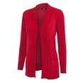 thumbnail image 2 of Made by Johnny Women's Women's Open Front Knit Cardigan S RED, 2 of 4