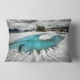 thumbnail image 2 of Designart Frosted Crystal Clear Lake - Landscape Printed Throw Pillow - 12x20, 2 of 5