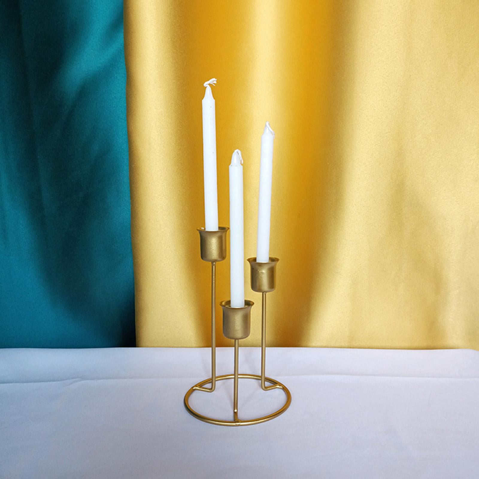 Taper Candle Holders 3Candles Candlestick Vintage Style Decorative Set of 3 Candelabra for