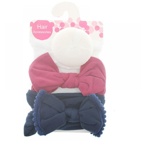 

3PCS Baby Nylon Headbands Hairbands Hair Bow Elastics for Baby Girls Newborn Infant Toddlers Kids
