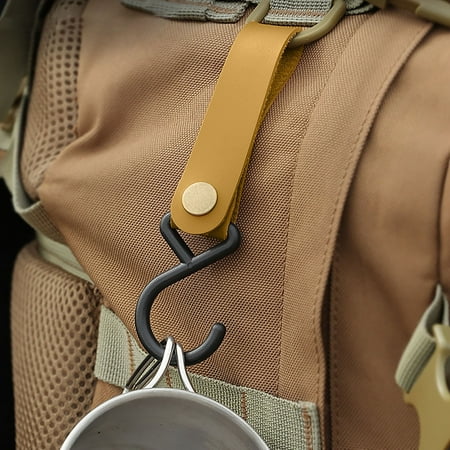 

Ikeay Clearanceleather Storage Hook Curry Portable Outdoor Hook Camping S Shaped Leather Storage Hook Keychain Pu Hook Triangle Shelf Hook Plant Hooks Adhesive Hooks