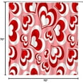 thumbnail image 4 of Valentine''s Day Shower Curtain Red Pink Love Heart Romantic Sweet Couple Fabric Decorative Bathroom Curtains with Hooks,White Pink Red, 4 of 4